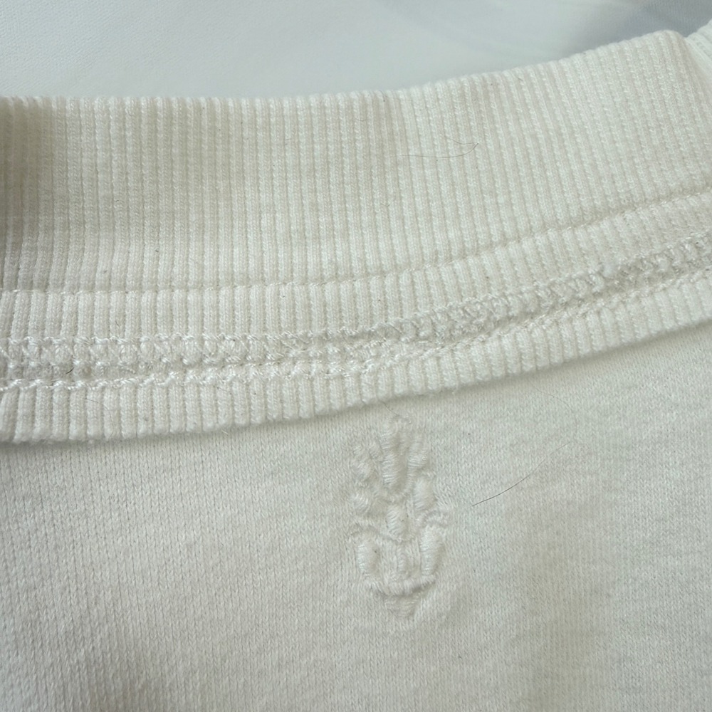 Free People On the Rise Pullover Women Small? White Oversized V-Neck Side Zip - Picture 6 of 12